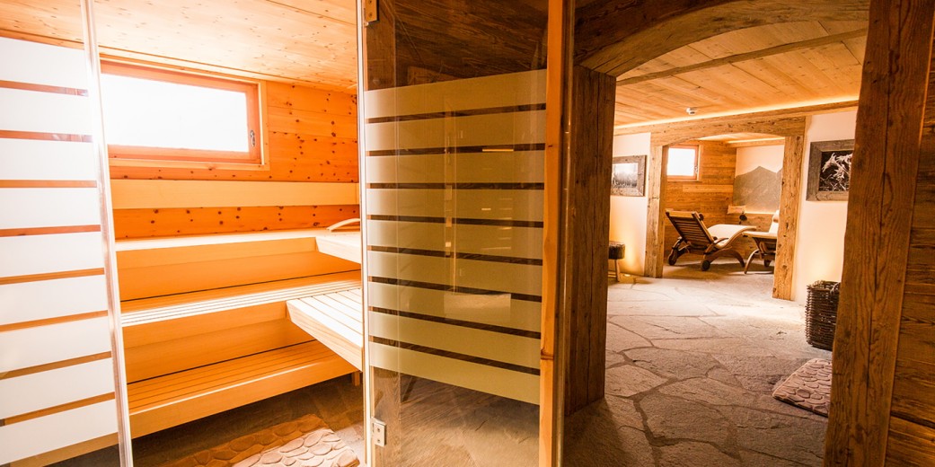In der Arvenholzsauna die Tour Revue passieren lassen...