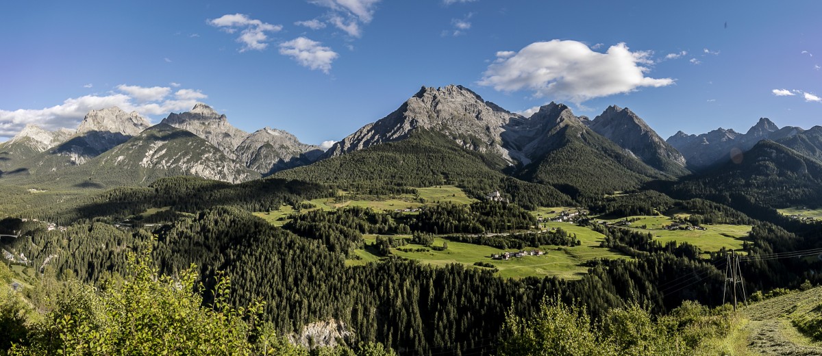 Bergpanorama der Unterengadiner Dolomiten 