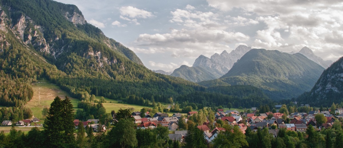 Blick auf Dovje-Mojstrana