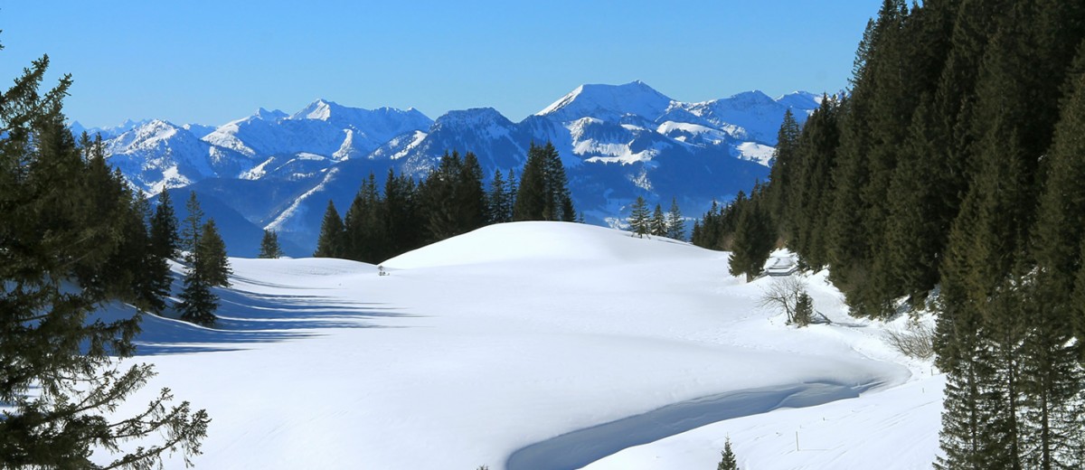 Winterliche Landschaft bei der Priener Hütte