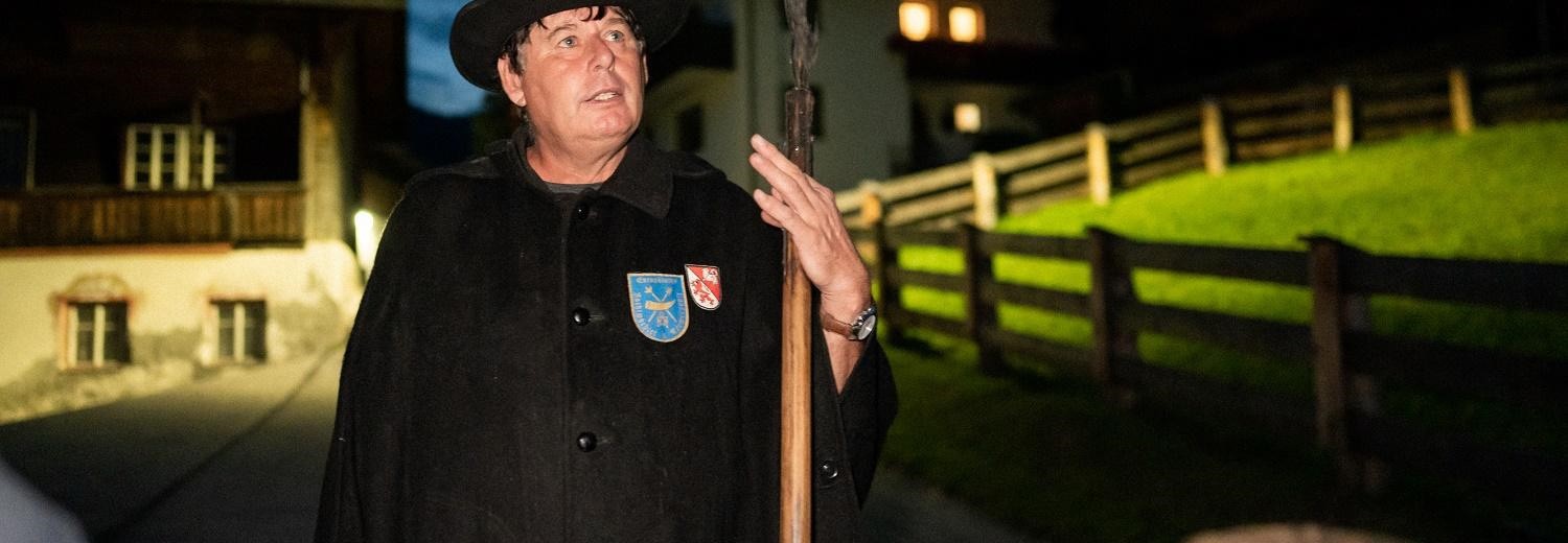 Der Nachtwächter Josef Lugger in Obertilliach