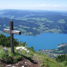 Blick auf Attersee von der Brennerin