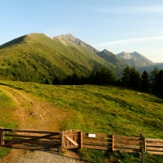 Blick auf den Preber von der Grazer Hütte