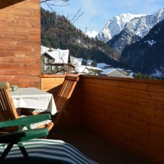 Blick vom Balkon Im Winter