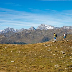 Wanderer auf dem Gebirgspanoramaweg