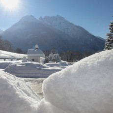 Winterstimmung, Kapelle beim Gästehaus Heißenlehen