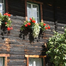 Bauernhausfassade im Lesachtal 