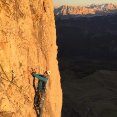 Simon Kehrer bei der Erstbegehung „Traverso al Cielo“