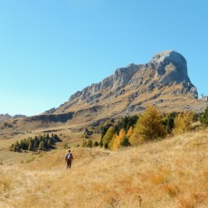 Pütia / Peitlerkofel, der Hausberg von Lungiarü