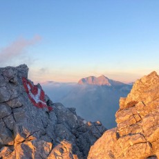 Abendstimmung am Unnütz mit Blick auf den Guffert