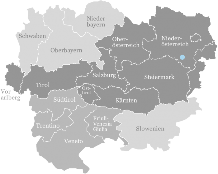 Lage des Bergsteigerdorfs Reichenau