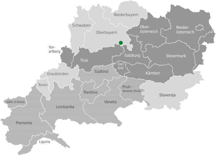 Lage des Bergsteigerdorfs Schleching am Geigelstein