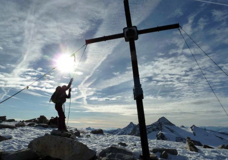 Am Gipfel des Hohen Rifflers, 3.227 m