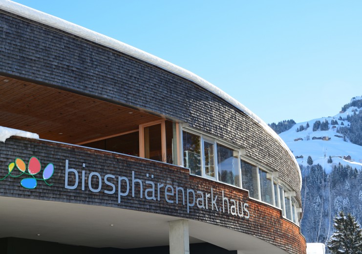 Das biosphärenpark.haus im Winter