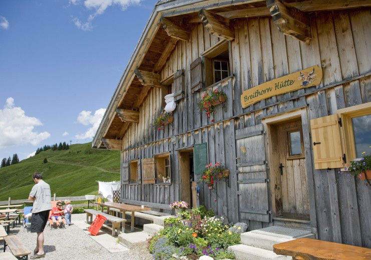 Die Breithornhütte, Alpe Oberpartnom