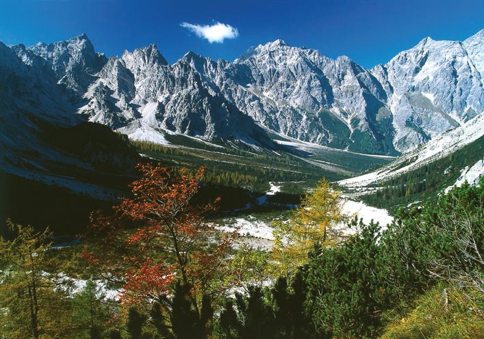 Das imposante Wimbachgries mit Hochkaltermassiv