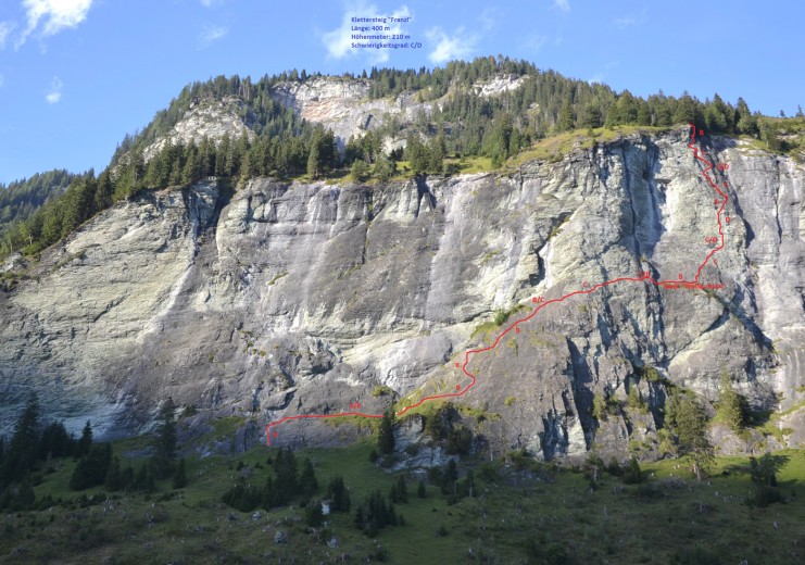 Klettersteig Franzl in der Hüttschlager Wand
