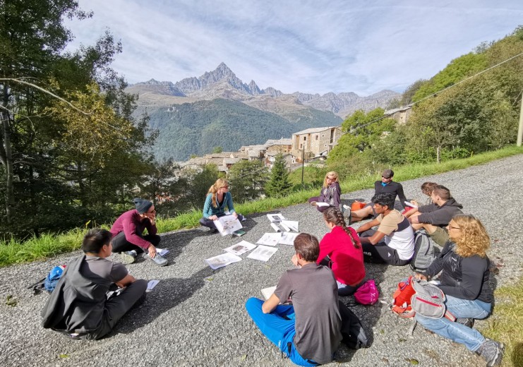 Partizipative Lernprozesse in der Berggemeinde Ostana, Valle Po, Piemont.