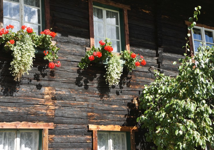 Bauernhausfassade im Lesachtal 