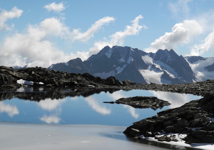 Der Matscherjochsee ist mit 3.188 m der höchste Bergsee in Südtirol