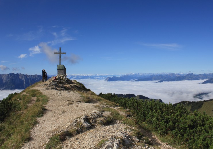 Am Gipfel des Geigelsteins (1.808 m)