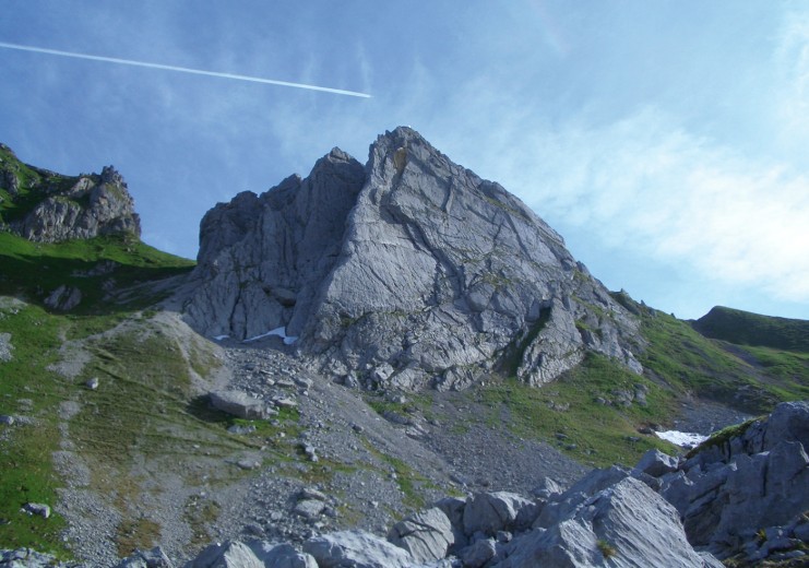 Der Schöneberg (2.282 m) unweit der Biberacher Hütte
