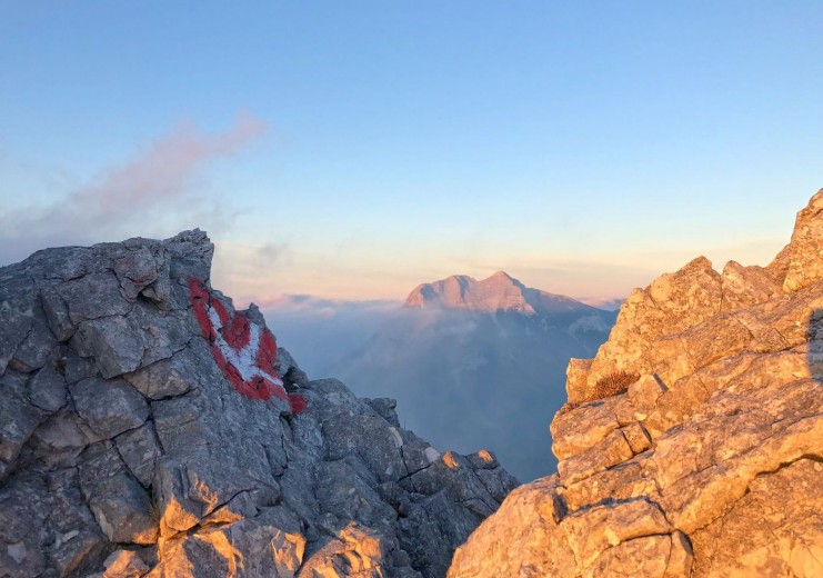 Abendstimmung am Hochunnütz mit Blick auf den Guffert