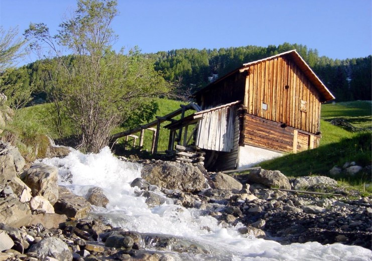 Wassermühle im  Val di Morins (Mühlental)